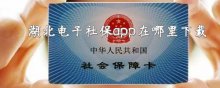 湖北電子社保app在哪里下載