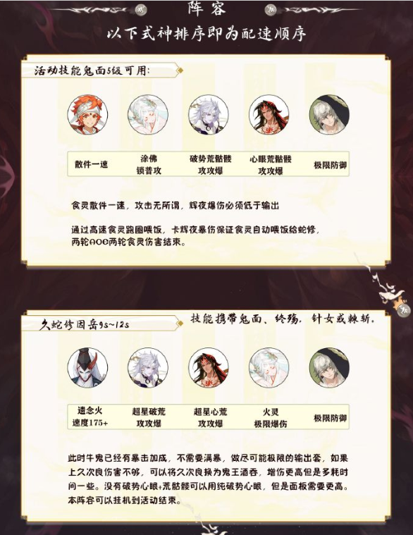 《陰陽師》不朽之目掛機陣容怎么搭配